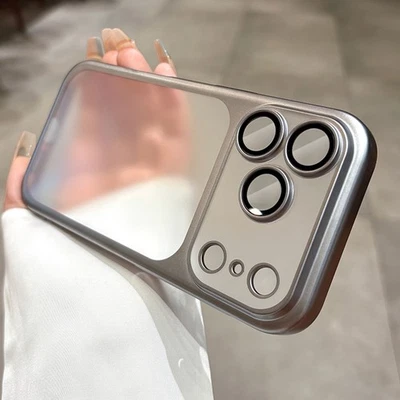 Funda para teléfono iPhone 17 Pro Max 17 Air esmerilada a prueba de golpes + vidrio templado Foto 1 de 4