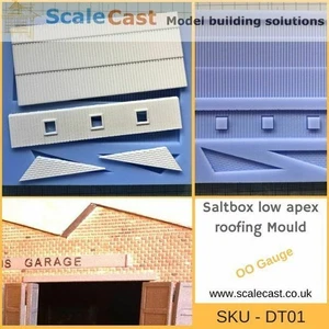 DT01 Saltbox Style Roof Mould - Model Railway Scenery - Picture 1 of 3