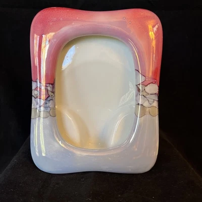 Nielsen's Extraordinary Ceramics Picture Frame Pink Purple Ceramic Monterey CA - Image 1 of 4
