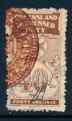 澳大利亚 1939 年昆士兰州收入,40/ 印象关税邮票 BF246 汤斯维尔 — 第 1/4 张图片