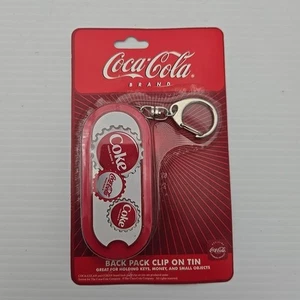 Coca Cola Back Pack Clip On Tin NEW - Picture 1 of 1