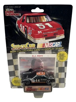 Vtg Racing Champions AJ Foyt Number 14 Nascar Stock Car Die Cast With Card NOS - Image 1 of 4