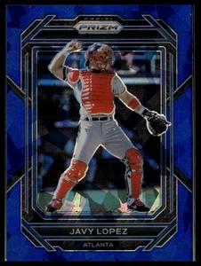 2023 Panini Prizm Javy Lopez Blue Ice Prizms Atlanta Braves #240 - Picture 1 of 2