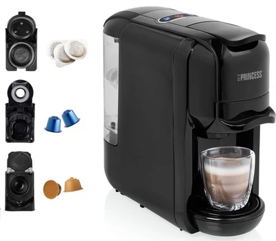 3 in 1 Kaffeemaschine Pad Maschine Kapsel Multikapsel 3 Einsätze 19bar Princess - Bild 1 von 4
