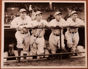 Tony Cuccinello Jordan Whitney Auto Boston 1936 Braves Baseball 8x10 Photo JSA - Picture 1 of 9