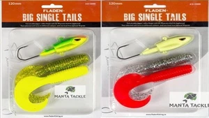 NEW 2 x Fladen Big Tail 12cm Jig Head Single Tail Sea Pike Softbait Lures 60g - Picture 1 of 1