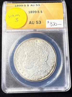 1899 S Morgan Silver Dollar ANACS AU-53 - Image 1 of 4