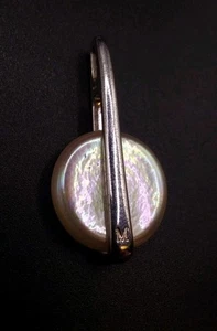 Silver Modernist Style Pearl Pendant Majorica Pearls - Picture 1 of 7