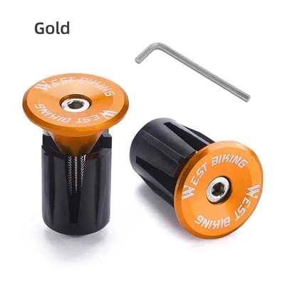 1Pair Road Bike Handlebar Grip Ends Cap Racing Cycling Handle Bar Plugs - Image 1 of 4