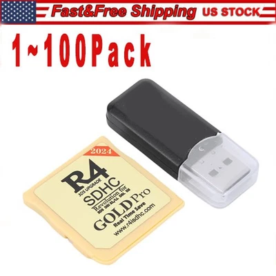 2025 Version R4 Gold Pro SDHC R4i For DS/3DS/2DS Revolution Cartridge + USB - Image 1 of 4