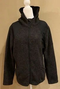 Snozu Performance black fleece sweater coat NWT Size large - Picture 1 of 5