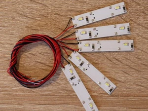 5 X Waggonbeleuchtung LED gelb , Hausbeleuchtung, Modellbau, H0, N, TT - Bild 1 von 1