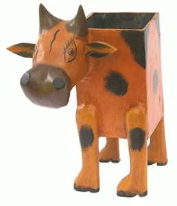 Stiftebecher Kuh Stiftehalter Stifteständer Holz Kühe deko Holzbecher - Bild 1 von 4