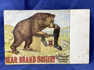 1907 Postcard ~ BEAR BRAND HOSIERY ~ Paramount Knitting Co. Chicago - Picture 1 of 4