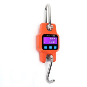 (Orange)WH-C06 Rechargeable Digital Hanging Scale Mini Crane Scale - Picture 1 of 24