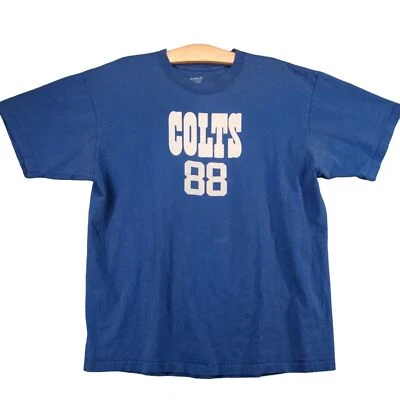 Camiseta Reebok NFL Indianapolis Colts #88 Gráfica Para Hombre Grande Manga Corta Azul Foto 1 de 4