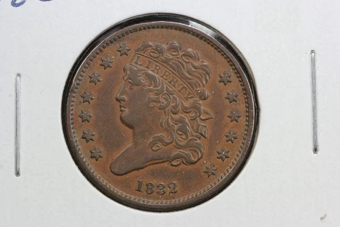 1832 Classic Head Half Cent AU Brown 3X0Y Cover