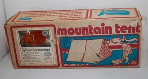 Tenda da montagna in nylon arancione prodotti tela nazionali vintage 5' x 7' (così com'è) - Foto 1 di 5