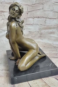 Bronze Sculpture Statue Signed Odegaard Abstract Modern Art Female Nude Figure - Picture 1 of 10