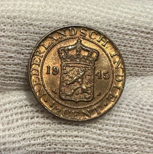 1945 NETHERLANDS EAST INDIES 1/2 CENT KM-314.2 - FREE USA SHIPPING! B3519 - Picture 1 of 2