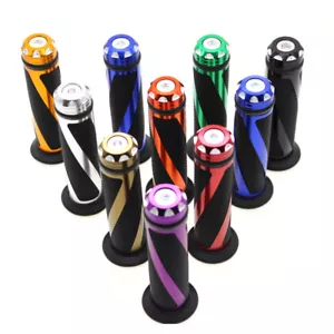 Motorcycle 7/8" Hand Grips Handle Bar For Suzuki GSXR600 1000 Honda CBR600RR New - Picture 1 of 13