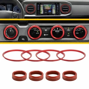A/C VENT RING OUTER TRIM DECORATION COVERS FOR 2016 2017 2018-2022 TOYOTA TACOMA - Picture 1 of 19