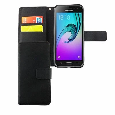 Phone Case for Samsung Galaxy J3 Emerge Case Wallet Cover Case Black Cover - Image 1 of 4
