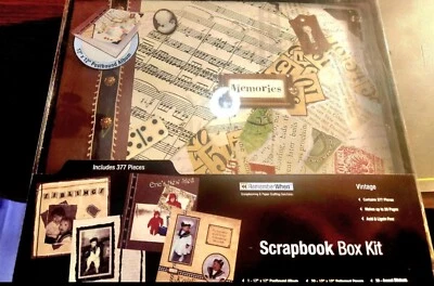 NUEVO Motivo Vintage Postbound Álbum de Recortes Protectores de Página y Papel Decorativo Foto 1 de 4