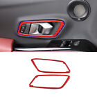 Red Fiber Door Handle Frame Sticker Decorate Trim For Gr Supra A90 Mk5 2019-2022