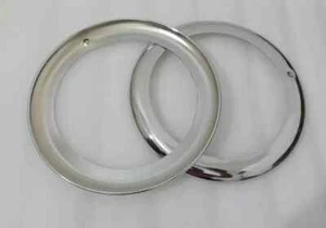 Headlight Retaining Set Bezel Chrome Rim Trim 8" Fits For Willys Jeeps Truck - Bild 1 von 11
