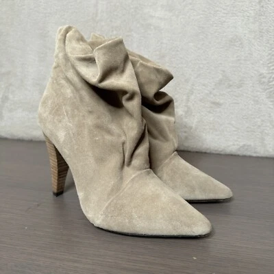 Botín Iro Paris para mujer talla 5/EU36 beige gamuza encorvado tacón cónico Foto 1 de 4