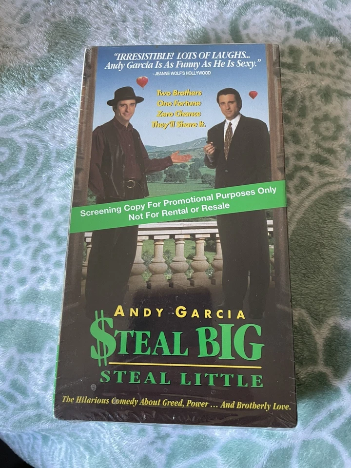 Steal Big, Steal Little SEALED VHS Andy Garcia Screener Screening Copy Promo Foto 1 de 2