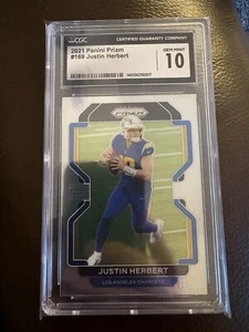 2021 Panini Prizm - #169 Justin Herbert CGC 10 Gem Mint - Picture 1 of 2
