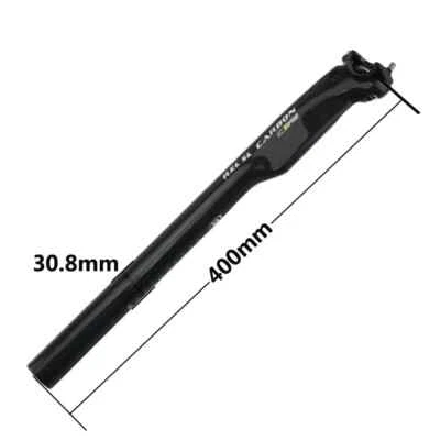 Tija de sillín de bicicleta MTB con desplazamiento de carbono de 25 mm 27,2/30,8/31,6 mm 350/400 mm pieza de tija de sillín de bicicleta Foto 1 de 4