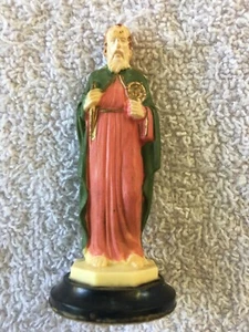 Vintage Dashboard Magnet Religious Statue St Christopher Jesus Dash Accessory - Picture 1 of 5