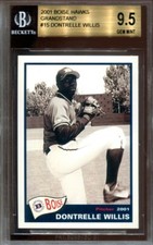 2001 Grandstand Dontrelle Willis Boise Hawks #15 RC Rookie BGS 9.5