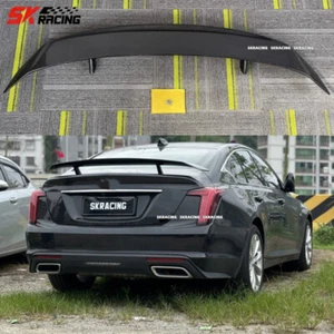 For Cadillac CT5 2020-24 Real Carbon Fiber Rear Trunk Lip Spoiler Wing NEW Style - Picture 1 of 20