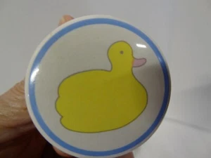 Vintage Lot 8 Yellow Duck Ceramic Drawer Cabinet Knob Handle Pulls w/ Screws LVC - Picture 1 of 10