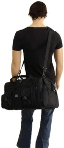 NPUSA Mens Large 22" Inch Black Duffel Duffle Military Molle Tactical Gear Bag - Picture 1 of 5