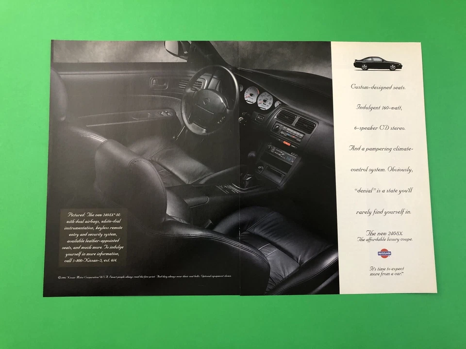 1994 NISSAN 240SX SE 240 SX VINTAGE ORIGINAL PRINT AD ADVERTISEMENT PRINTED - Image 1 of 1