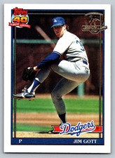 1991 Topps 606 Jim Gott Los Angeles Dodgers
