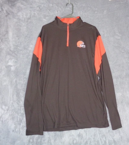 Cleveland Browns Fanatics 1/4 Zip Pullover Long Sleeve Sweater Size XL Cover