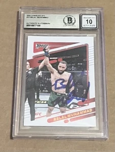 Tarjeta firmada por Belal Muhammad Beckett Bas losa UFC 10 - Imagen 1 de 2