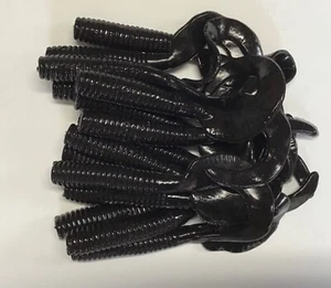 8" CURL TAIL GRUB,STRIPED BASS,BLUES,COD,FLUKE,PIKE,MUSKY,  Black  (15) - Picture 1 of 2