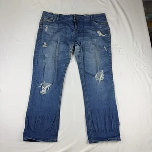 LEE Cooper Womens Blue Edith Boyfriend Denim Jeans Size 16 Thrashed Distressed - Bild 1 von 18