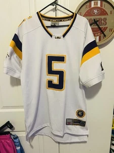 Colosseum Athletics # 5 LSU Tigers Embroidered Jersey Sz Adult L 1992 Patch - Picture 1 of 12