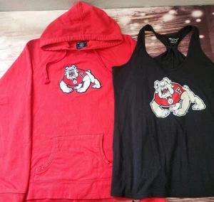 Fresno State Bulldogs Damen Sweatshirt & Tank Top Set L XL rot schwarz College - Bild 1 von 13