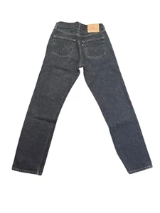 Vintage Levis 501 Original Fit Black Denim Jeans W29 L30 Classic Straight Leg - Picture 1 of 4