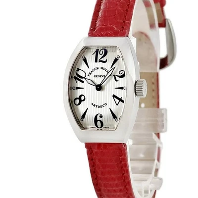 Franck Muller 11002S QZ Quartz Red Ladies SS Wristwatch Watch White Silver Used - Image 1 of 4