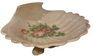 Cambridge Crown Tuscan Style Pale PINK Milk Glass Shell Footed Candy Dish BIG! - Picture 1 of 12